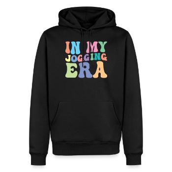 Jogging Retro Groovy dans le mien - Sweat à capuche Premium bio Homme - noir - Devant - Nico (187cm)