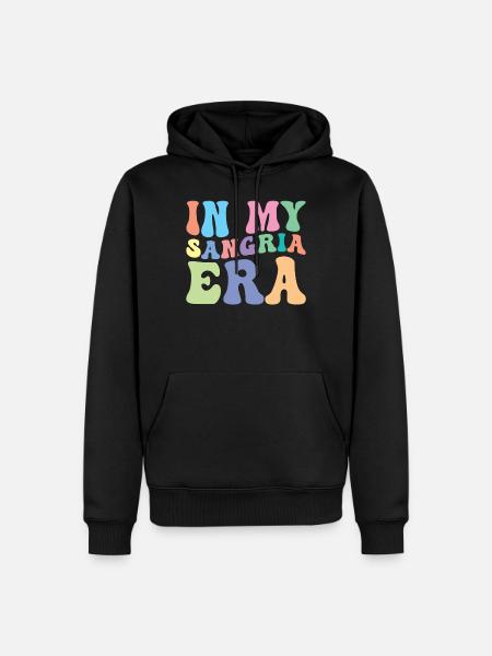 Sangria Retro Groovy In My - Men’s Premium Organic Hoodie - black