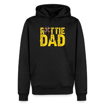 Rottweiler Rottie Dog Breed Pet - Rottie Dad - Männer Premium Bio Hoodie - Schwarz - Vorne - Nico (187cm)