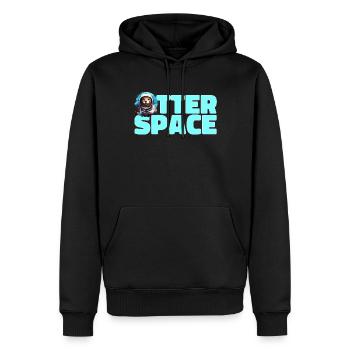Otter Animal Kids & Adult - Otter Space - Männer Premium Bio Hoodie - Schwarz - Vorne - Nico (187cm)