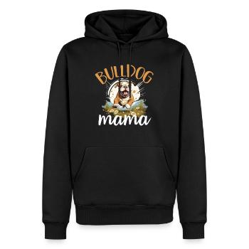 Amateur de bouledogue anglais britannique - Bulldog Mama - Sweat à capuche Premium bio Homme - noir - Devant - Nico (187cm)
