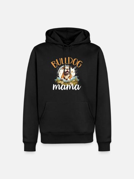 British English Bulldog lover - Bulldog Mama - Men’s Premium Organic Hoodie - black