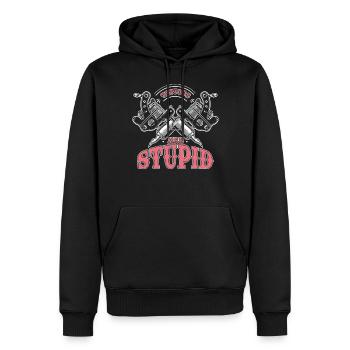 Tattoos Sind Dumm - Männer Premium Bio Hoodie - Schwarz - Vorne - Nico (187cm)