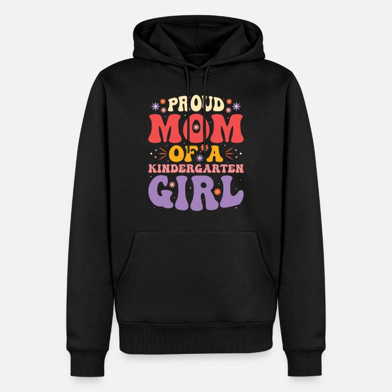 Stolze Mutter Eines Kindergartenmädchens - Männer Premium Bio Hoodie - Schwarz
