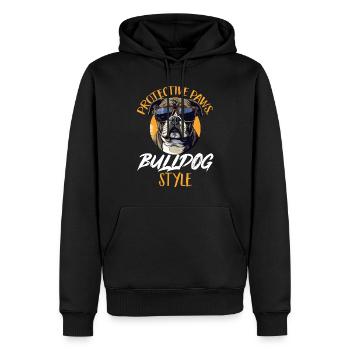 Amateur de bouledogue anglais britannique Pattes protectrices - Sweat à capuche Premium bio Homme - noir - Devant - Nico (187cm)