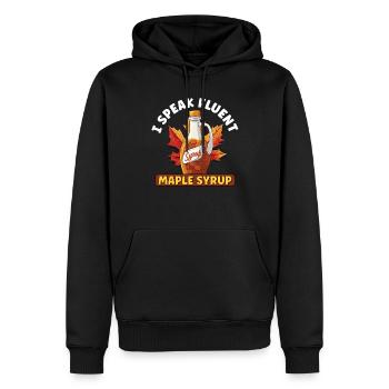 Ahornsirup Kanada Tradition Und Zapfen - Männer Premium Bio Hoodie - Schwarz - Vorne - Nico (187cm)
