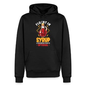Ahornsirup Kanada Tradition Und Zapfen - Männer Premium Bio Hoodie - Schwarz - Vorne - Nico (187cm)