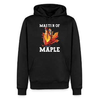 Ahornsirup Kanada Tradition Und Zapfen - Männer Premium Bio Hoodie - Schwarz - Vorne - Nico (187cm)