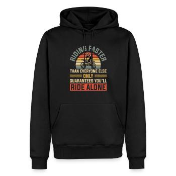 Riding Faster Guarantees Ride Alone Motocross - Männer Premium Bio Hoodie - Schwarz - Vorne - Nico (187cm)