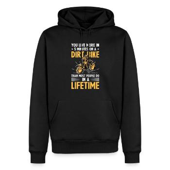 Dirt Bike Motocross Cadeau Motocross Rider - Sweat à capuche Premium bio Homme - noir - Devant - Nico (187cm)