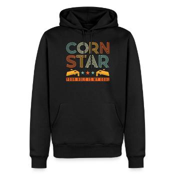 Cornstar Cornhole Jeu drôle - Sweat à capuche Premium bio Homme - noir - Devant - Nico (187cm)
