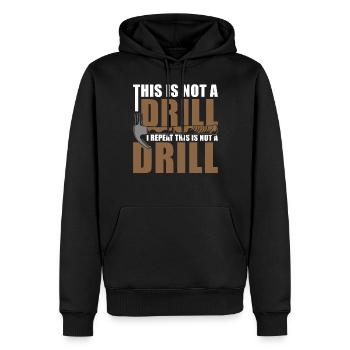 Dies Ist Kein Bohrer Handwerker Witze Hammer - Männer Premium Bio Hoodie - Schwarz - Vorne - Nico (187cm)