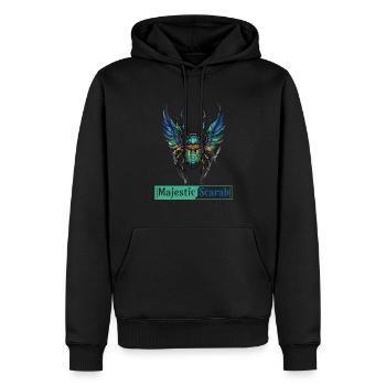Majestic Scarab - Symbole de pouvoir et de protection - Sweat à capuche Premium bio Homme - noir - Devant - Nico (187cm)