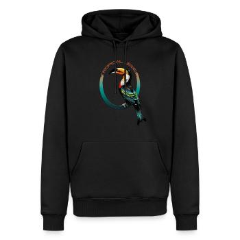 Tropical Jewel: Toucan Delight - Men’s Premium Organic Hoodie - black - Front - Nico (187cm)
