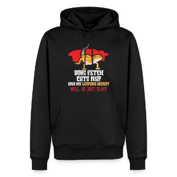 Lustiger Leopardgecko-besitzer, Reptilien-humor, - Männer Premium Bio Hoodie - Schwarz - Vorne - Nico (187cm)