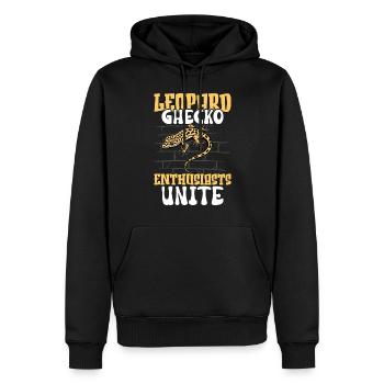 Lustiger Leopardgecko-besitzer, Reptilien-humor, - Männer Premium Bio Hoodie - Schwarz - Vorne - Nico (187cm)