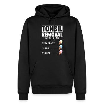 Tonsil Removal Meal Plan Ice Cream Mandeloperation - Männer Premium Bio Hoodie - Schwarz - Vorne - Nico (187cm)