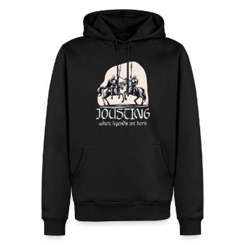 Armure médiévale de la Renaissance Knight Knight - Sweat à capuche Premium bio Homme - noir - Devant - Nico (187cm)