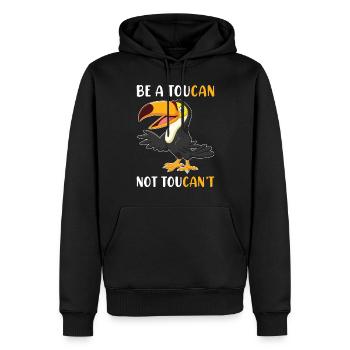 Toucan drôle Be A Toucan Not Toucan’t Toucan Bird - Sweat à capuche Premium bio Homme - noir - Devant - Nico (187cm)