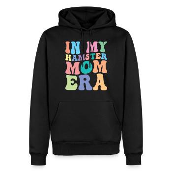 Hamster Mom Retro Groovy In My Hamster Mom Era - Männer Premium Bio Hoodie - Schwarz - Vorne - Nico (187cm)