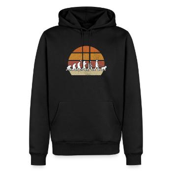 Lagotto Romagnolo Evolution Truffle Dog Gift - Men’s Premium Organic Hoodie - black - Front - Nico (187cm)