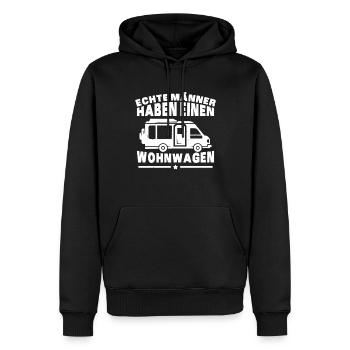 Wohnmobil Caravans Wohnwagen echte Männer - Männer Premium Bio Hoodie - Schwarz - Vorne - Nico (187cm)