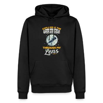 Astrophotographie Astronomy Space Camera - Sweat à capuche Premium bio Homme - noir - Devant - Nico (187cm)