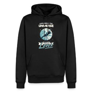 Astrophotographie Astronomy Space Camera - Sweat à capuche Premium bio Homme - noir - Devant - Nico (187cm)