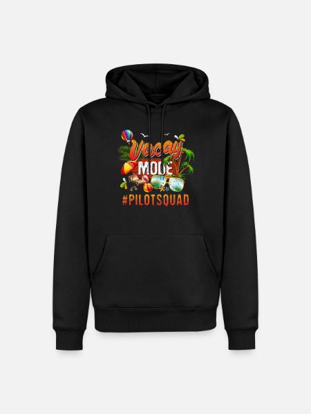 Pilot Vacation Group #Pilotsquad - Men’s Premium Organic Hoodie - black