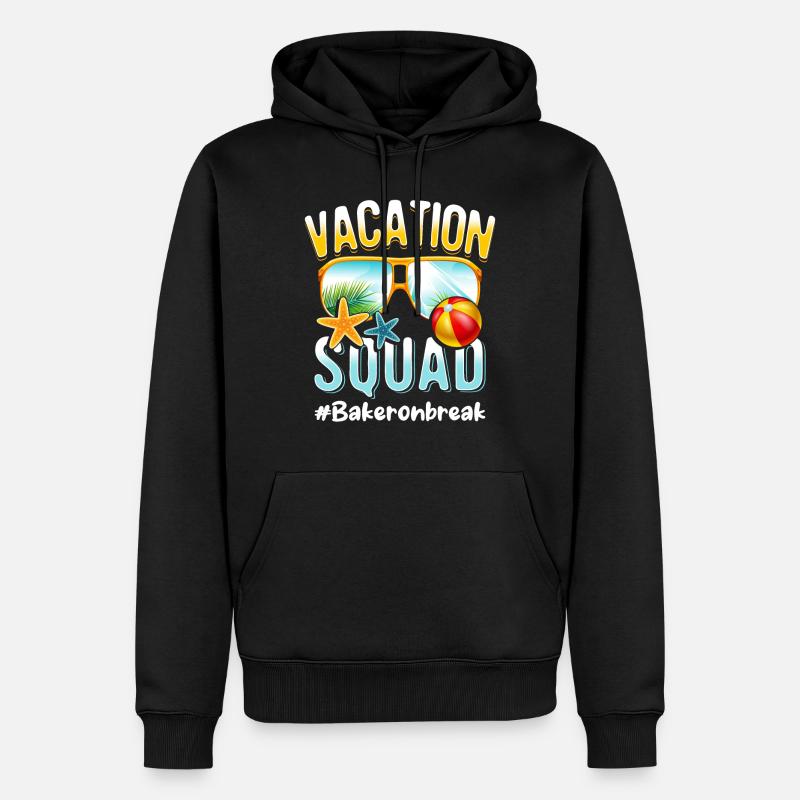 Baker Vacation Squad #Bakeronbreak - Sweat à capuche Premium bio Homme - noir
