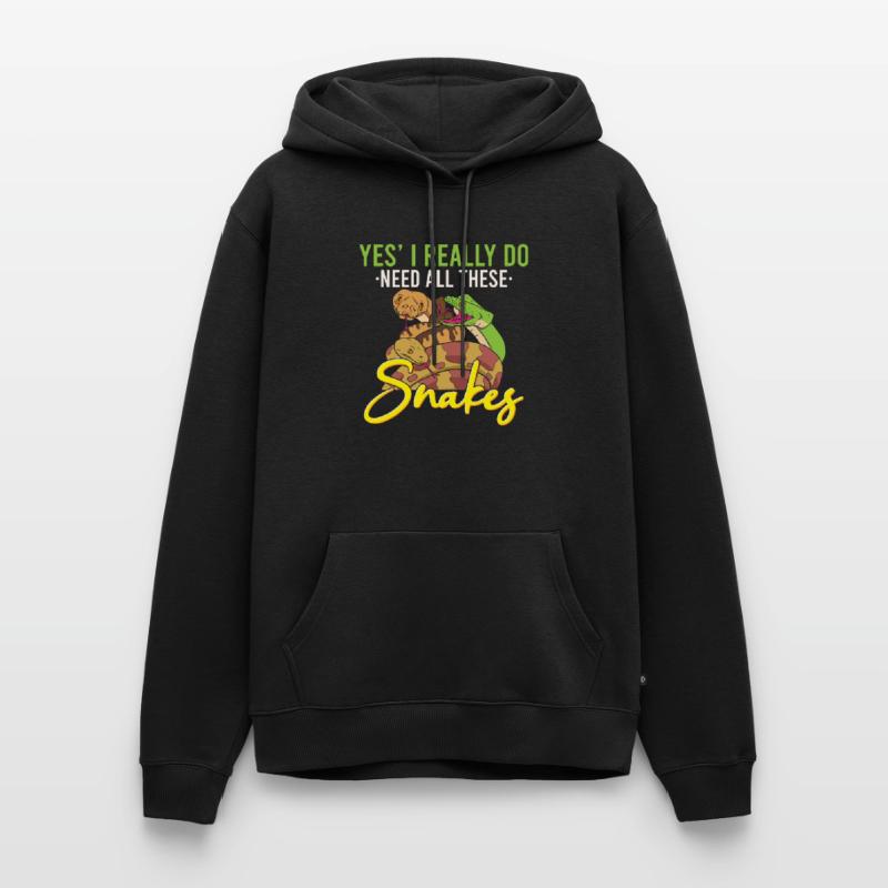 Lustige Python Schlange / Boa-Constrictor Männer Premium Bio Hoodie