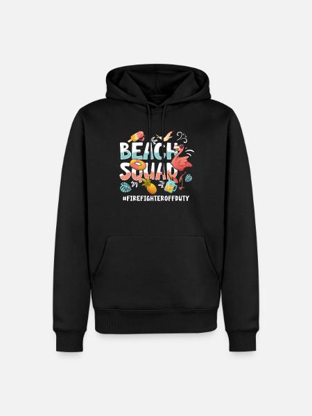 Firefighter Vacation Beach Group - Men’s Premium Organic Hoodie - black