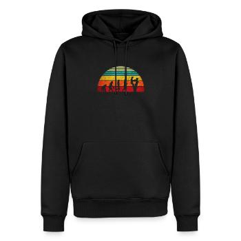 Drôle d’arboriste cadeau arboriste tronçonneuse - Sweat à capuche Premium bio Homme - noir - Devant - Nico (187cm)