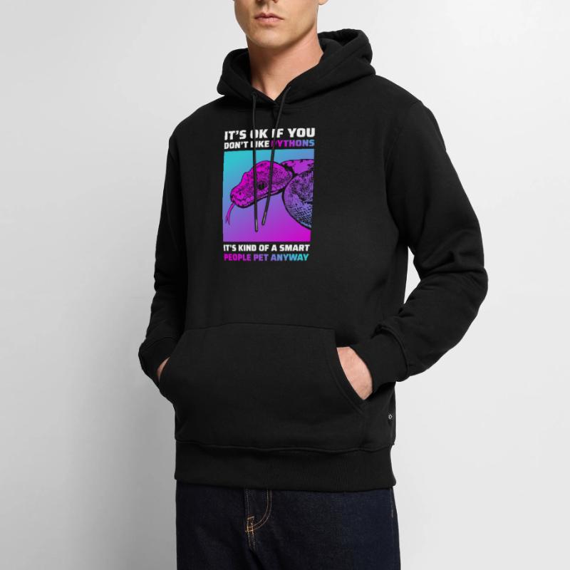 Lustiges Python Schlangen T-Shirt Reptil Geschenk Männer Premium Bio Hoodie