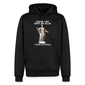 Miracle des Saturnales Rome antique et Jules César - Sweat à capuche Premium bio Homme - noir - Devant - Nico (187cm)