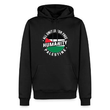 Befreit Palästina - Männer Premium Bio Hoodie - Schwarz - Vorne - Nico (187cm)