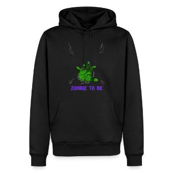 ZOMBIE À ÊTRE, COSTUME D’HALLOWEEN - Sweat à capuche Premium bio Homme - noir - Devant - Nico (187cm)