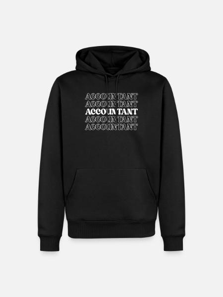 Accountant Bookkeeper Finance Statistics Data - Men’s Premium Organic Hoodie - black