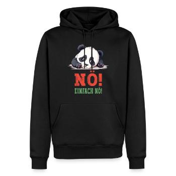 Nope Juste Non Non Non Panda Ours Mignon Drôle Dire - Sweat à capuche Premium bio Homme - noir - Devant - Nico (187cm)