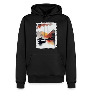 Japanisch - Ninh Binh Town - Männer Premium Bio Hoodie - Schwarz - Vorne - Nico (187cm)