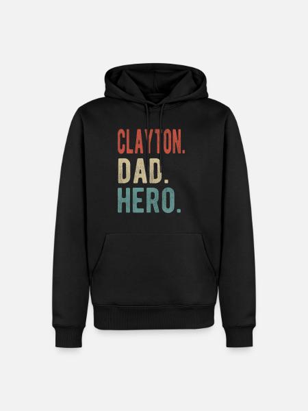 Clayton Dad Hero - Men’s Premium Organic Hoodie - black