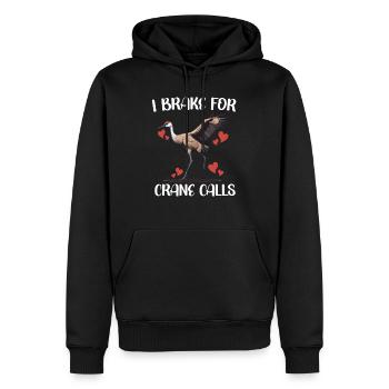 Sandhill Crane Lovers Bird Watching - Men’s Premium Organic Hoodie - black - Front - Nico (187cm)