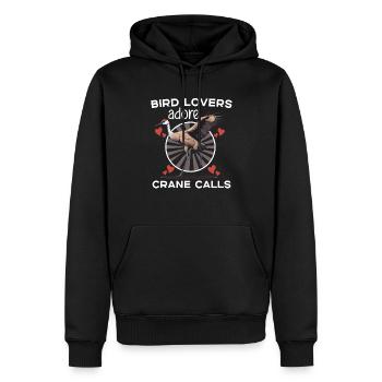 Sandhill Crane Lovers Bird Watching - Men’s Premium Organic Hoodie - black - Front - Nico (187cm)