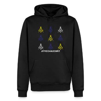 Cadeau maçonnique I franc-maçonnique Tshirt - Sweat à capuche Premium bio Homme - noir - Devant - Nico (187cm)