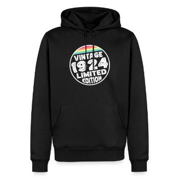 Limited Edition since 1924 Geburtstag Geschenk - Männer Premium Bio Hoodie - Schwarz - Vorne - Nico (187cm)