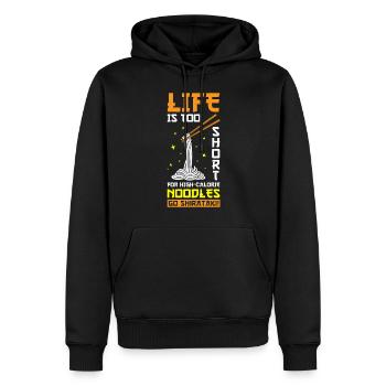 Nouilles Shiritaki - Sweat à capuche Premium bio Homme - noir - Devant - Nico (187cm)