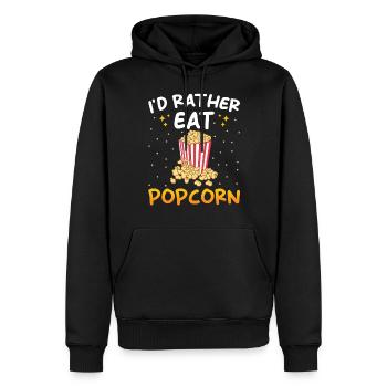 Popcorn Liebhaber Geschenk Lustiges Popcorn - Männer Premium Bio Hoodie - Schwarz - Vorne - Nico (187cm)