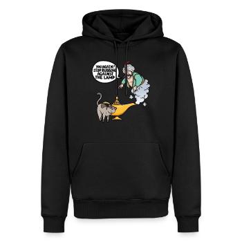 They stop rubbing against the lamp again - Men’s Premium Organic Hoodie - black - Front - Nico (187cm)