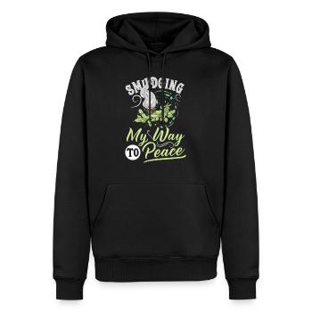 Smudge Sage Feder Spirituelle Hexerei Meditieren - Männer Premium Bio Hoodie - Schwarz - Vorne - Nico (187cm)