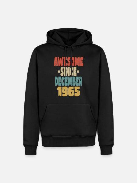 Awesome December 1965 - Men’s Premium Organic Hoodie - black